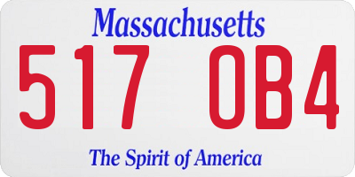 MA license plate 517OB4