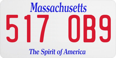 MA license plate 517OB9
