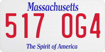 MA license plate 517OG4