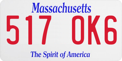 MA license plate 517OK6