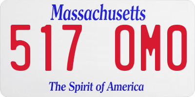 MA license plate 517OM0