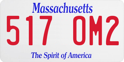 MA license plate 517OM2