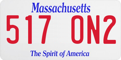 MA license plate 517ON2