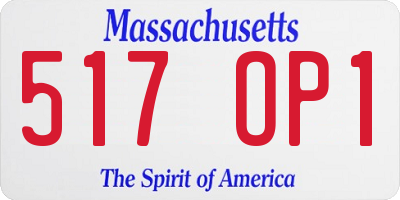MA license plate 517OP1