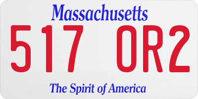 MA license plate 517OR2