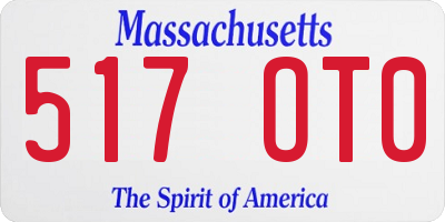 MA license plate 517OT0