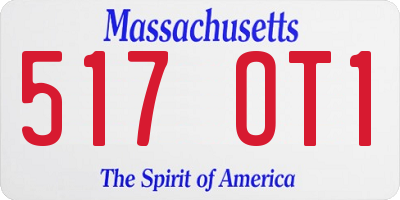 MA license plate 517OT1