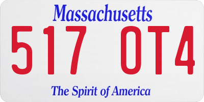 MA license plate 517OT4