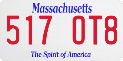 MA license plate 517OT8