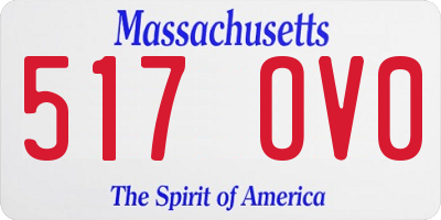 MA license plate 517OV0