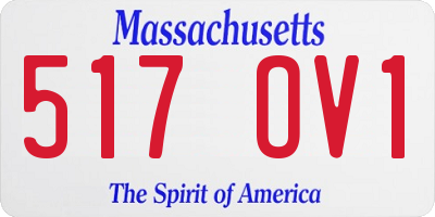 MA license plate 517OV1
