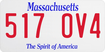 MA license plate 517OV4