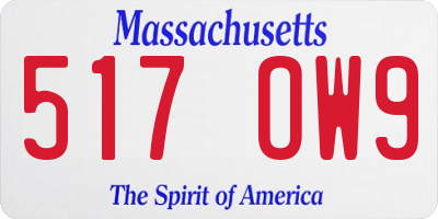 MA license plate 517OW9