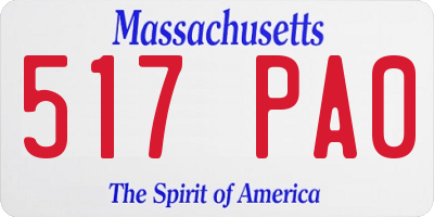 MA license plate 517PA0