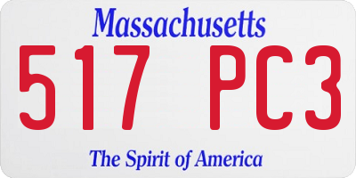 MA license plate 517PC3