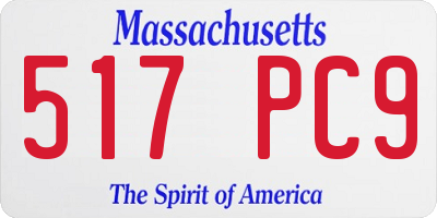 MA license plate 517PC9