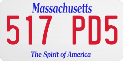MA license plate 517PD5