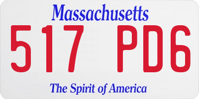 MA license plate 517PD6
