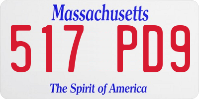 MA license plate 517PD9
