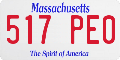MA license plate 517PE0