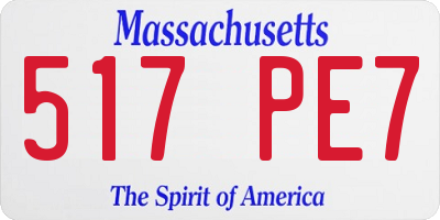 MA license plate 517PE7