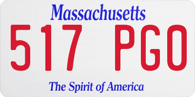 MA license plate 517PG0