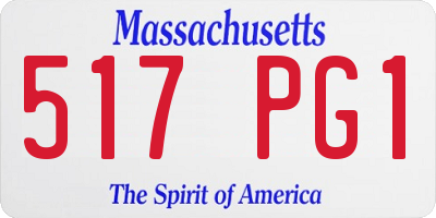 MA license plate 517PG1