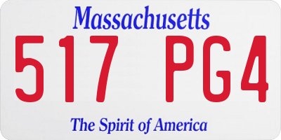 MA license plate 517PG4
