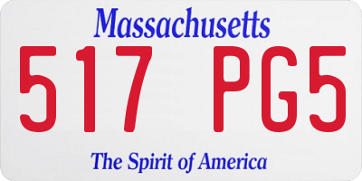 MA license plate 517PG5