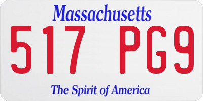MA license plate 517PG9