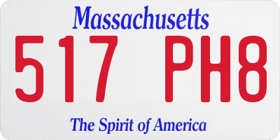 MA license plate 517PH8