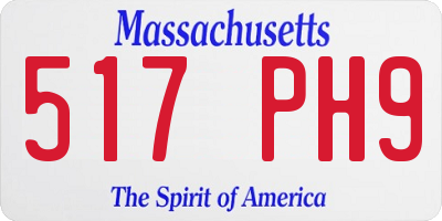 MA license plate 517PH9