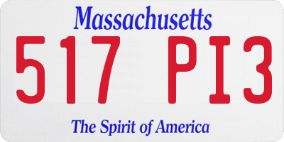 MA license plate 517PI3