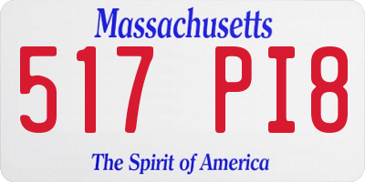 MA license plate 517PI8