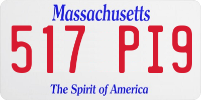 MA license plate 517PI9
