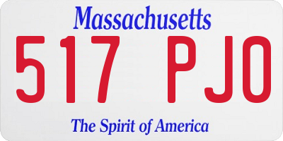 MA license plate 517PJ0