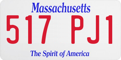 MA license plate 517PJ1