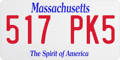MA license plate 517PK5