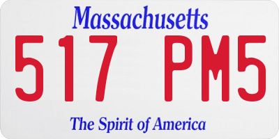 MA license plate 517PM5