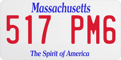 MA license plate 517PM6
