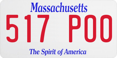 MA license plate 517PO0