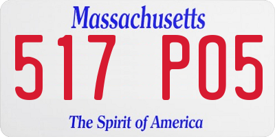 MA license plate 517PO5