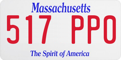 MA license plate 517PP0