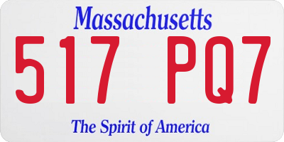 MA license plate 517PQ7