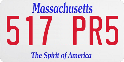 MA license plate 517PR5
