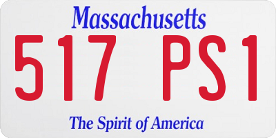 MA license plate 517PS1