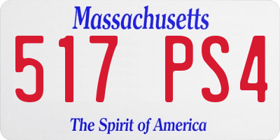 MA license plate 517PS4