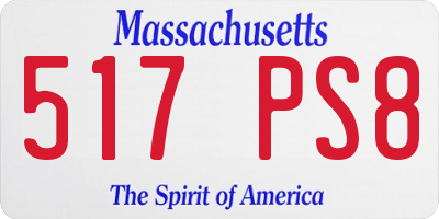 MA license plate 517PS8