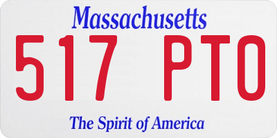 MA license plate 517PT0