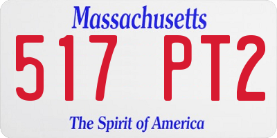 MA license plate 517PT2